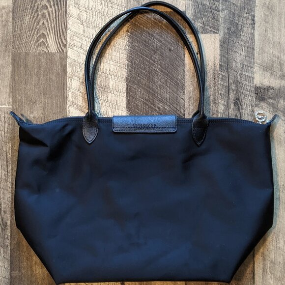 Longchamp Les Pliages Neo Tote Bag Black Nylon & Leather - Picture 3 of 10